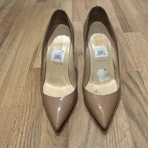 Christian Louboutin Nude Leather So Kate Pumps